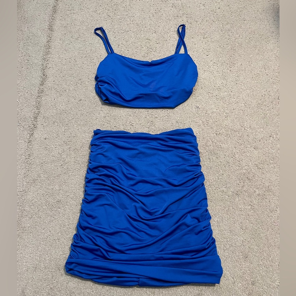 2 piece skirt and crop top